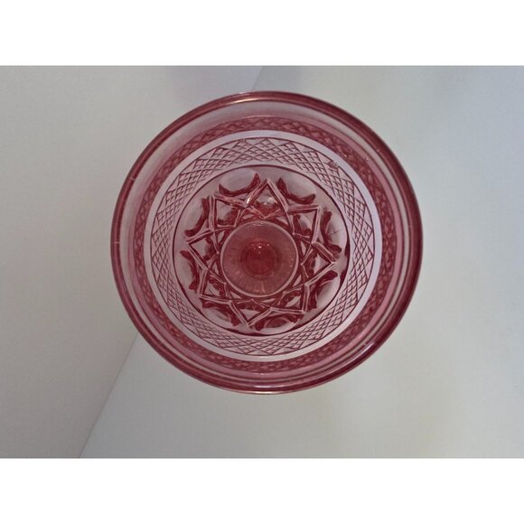 Vintage Pink Imperial Cape Cod Iced Tea Depression Glass Diamond & Oval Pattern - Picture 5 of 7